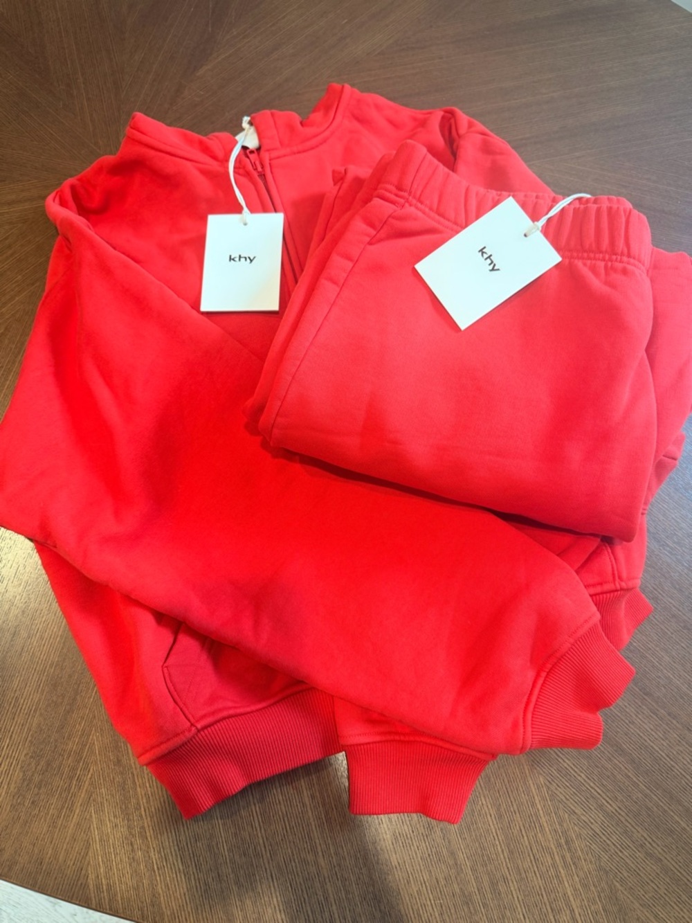 khy Women's Red Hoodie & Jogger Set - Cozy Everyday Loungewear